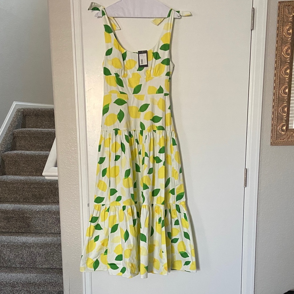 Kate Spade Yellow and Green Lemon Maxi Dress
